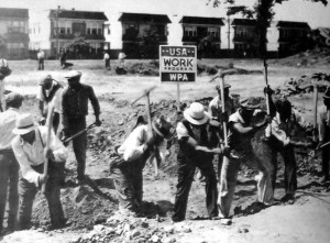 Newark, NJ: WPA workers constructing a park